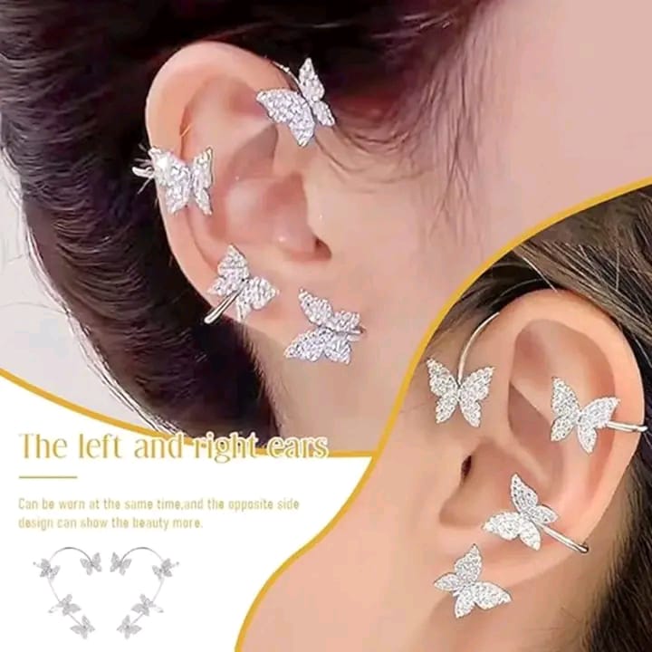 Silver Butterfly Earcuff
