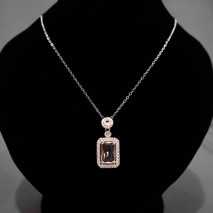 Champagne crystal Necklace